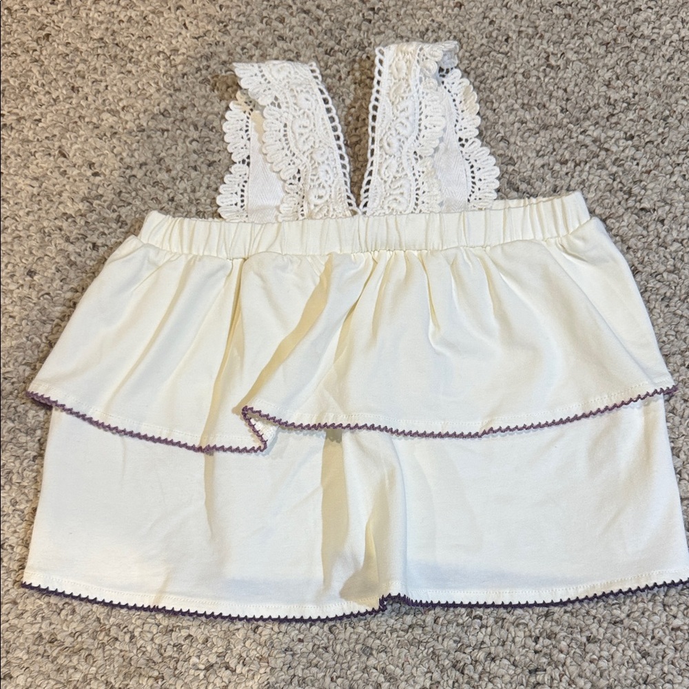 Matilda Jane Cream Lace Trim Kids Blouse